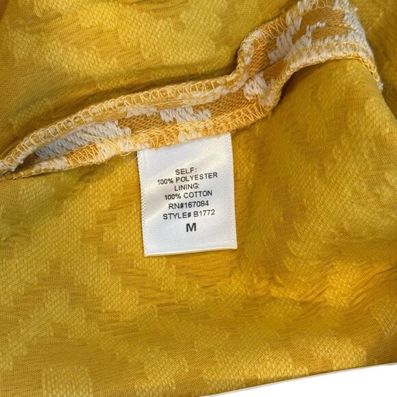 Tuckernuck NEW Marigold Tweed Margo Yellow Retro Diamond Midi Skirt Size M - Picture 12 of 12